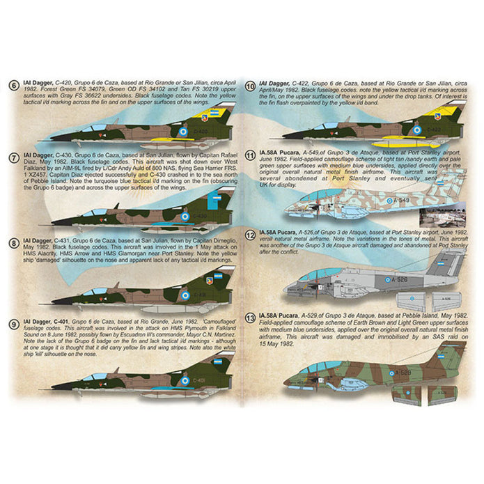 Print Scale 72-443 Decal Falklands Air War. Argentina.  Scale 1:72 for Aircraft Plastic model kit