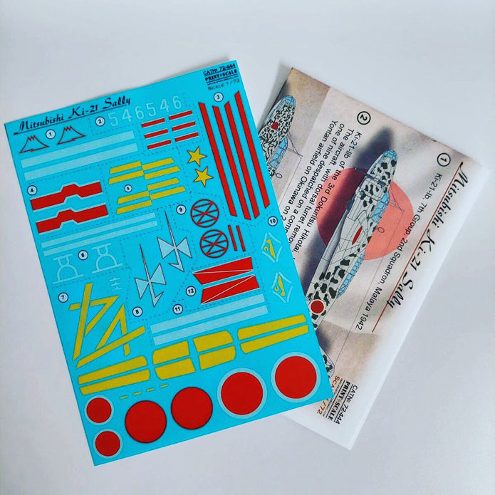 Print Scale 72-444 Decal Mitsubishi Ki-21 Scale 1:72 for Aircraft Plastic model kit