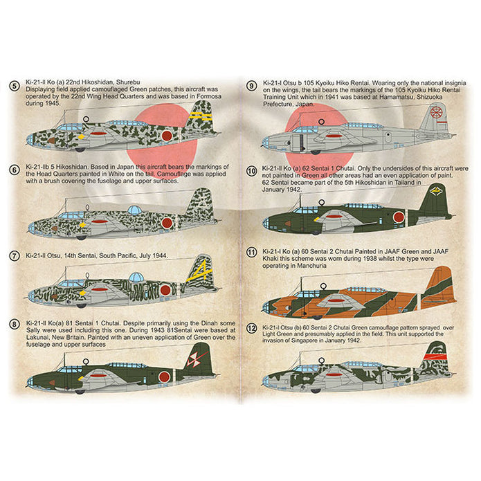 Print Scale 72-444 Decal Mitsubishi Ki-21 Scale 1:72 for Aircraft Plastic model kit