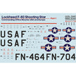 Print Scale 72-447 Decal 1:72 Lockheed F-80. USA & Europe Part 1 The complete set 1.5 leaf