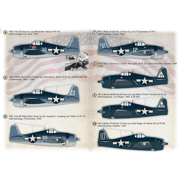 Print Scale 72-452 Decal Grumman F6F Hellcat Scale 1:72 for Aircraft Plastic model kit