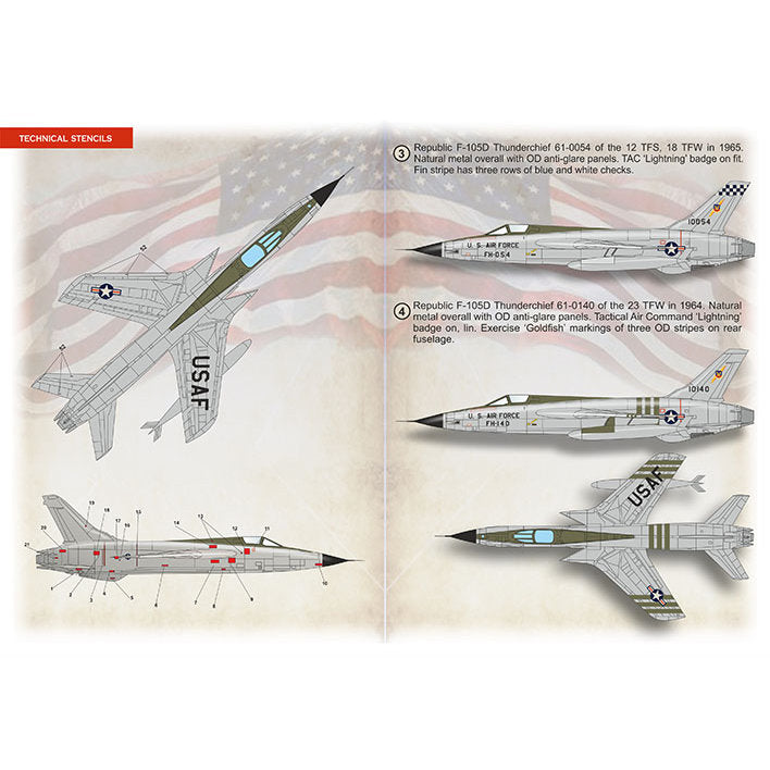 Print Scale 72-462 Decal Republic F-105 Thunderchief Part 3 Scale 1:72 for Aircraft Plastic model kit