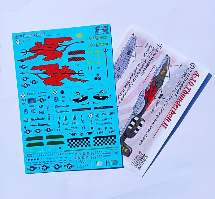 Print Scale 72-465 Decal A-10 Thunderbolt II Part 3 Scale 1:72 for Aircraft Plastic model kit