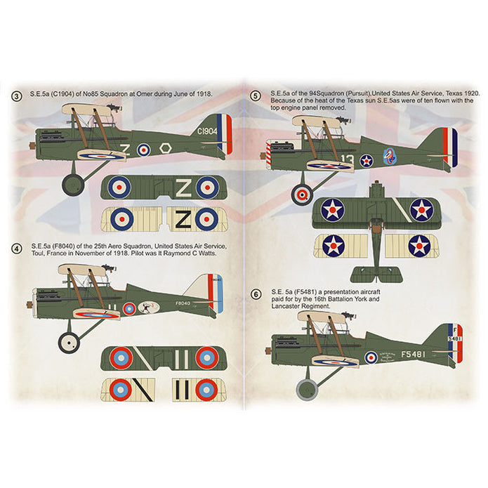 Print Scale 72-467 Decal Royal Aircraft Factory S.E.5 Scale 1:72 for Aircraft Plastic model kit