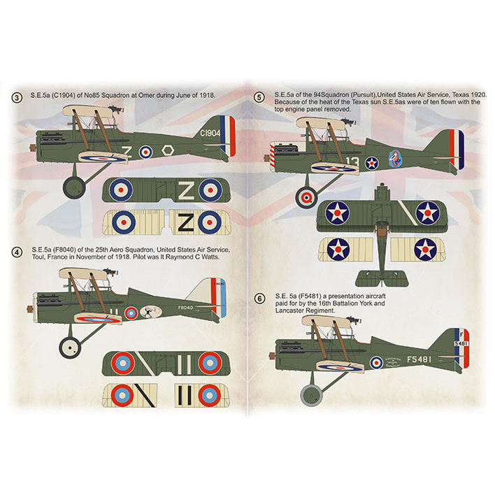 Print Scale 72-467 Decal Royal Aircraft Factory S.E.5 Scale 1:72 for Aircraft Plastic model kit