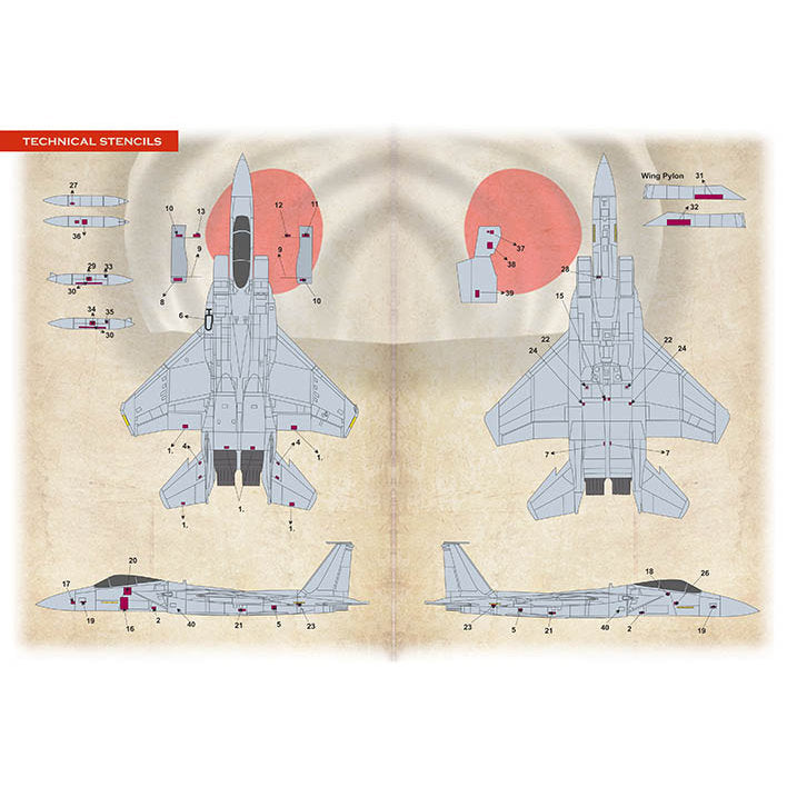 Print Scale 72-470 Decal F-15J 60-th Anniversary Part 2 Scale 1:72 for Aircraft Plastic model kit