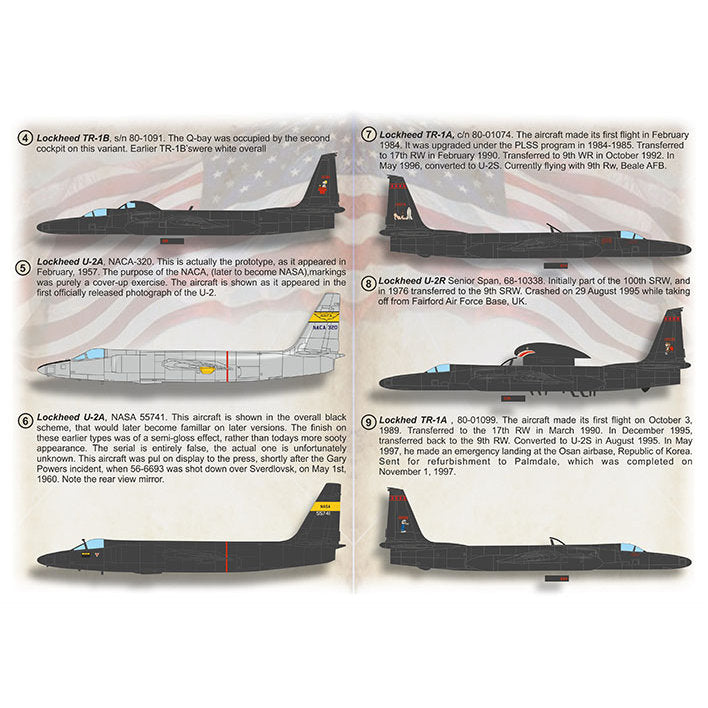 Print Scale 72-475 Decal Lockheed U-2/TR-1 The complete set 1.5 leaf  Scale 1:72 for Aircraft Plastic model kit