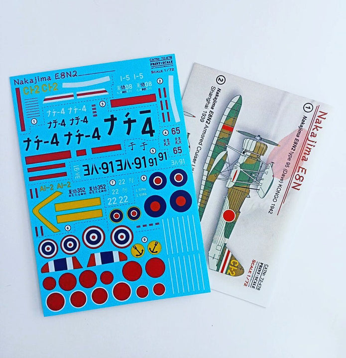 Print Scale 72-478 Decal Nakajima E8N2 Scale 1:72 for Aircraft Plastic model kit