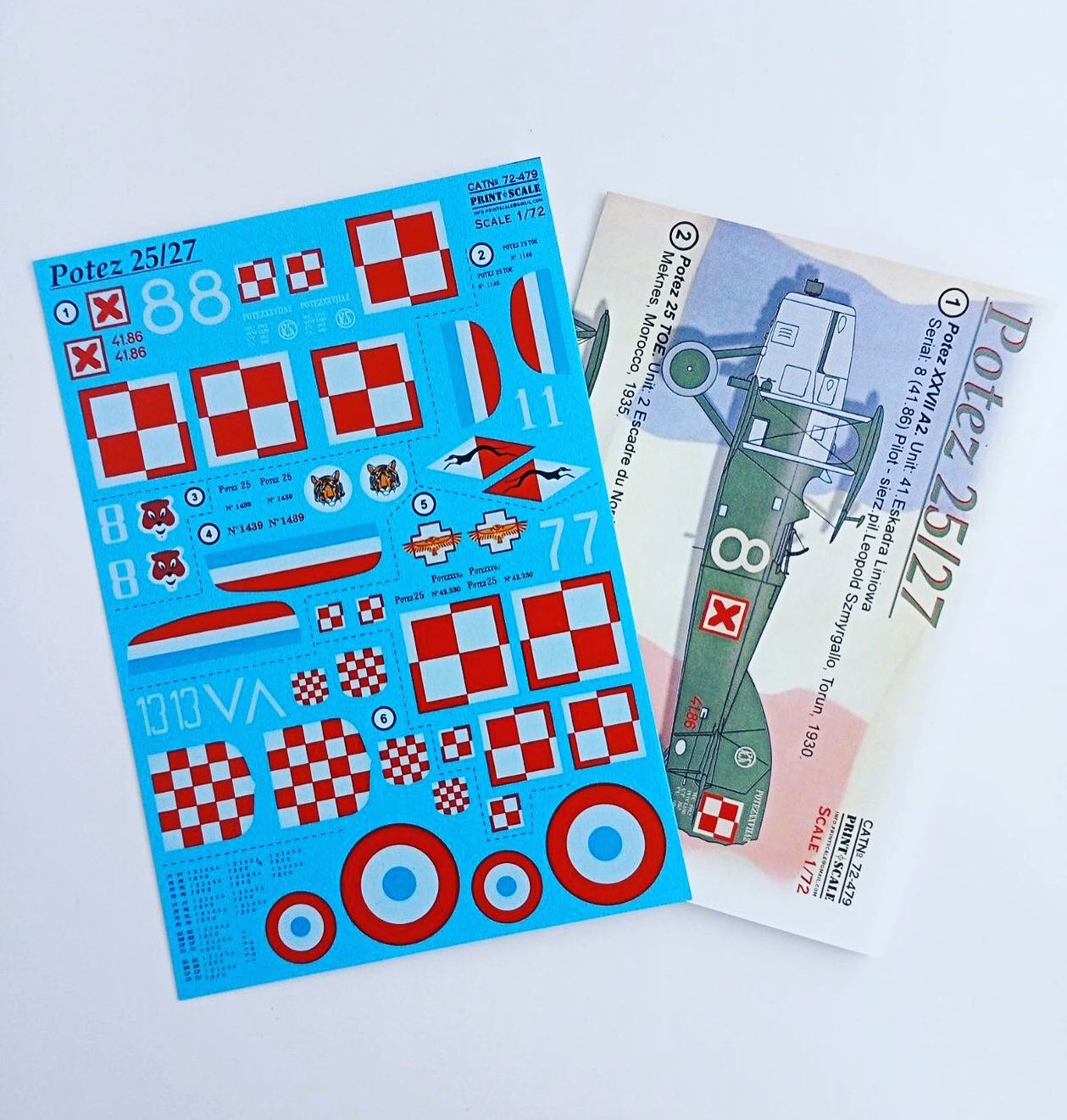 Print Scale 72-479 Decal Potez 25/27  Scale 1:72 for Aircraft Plastic model kit