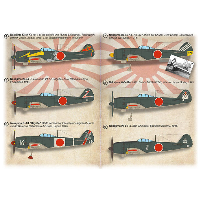 Print Scale 72-483 Decal Nakajima Ki-84 Hayate  Scale 1:72 for Aircraft Plastic model kit