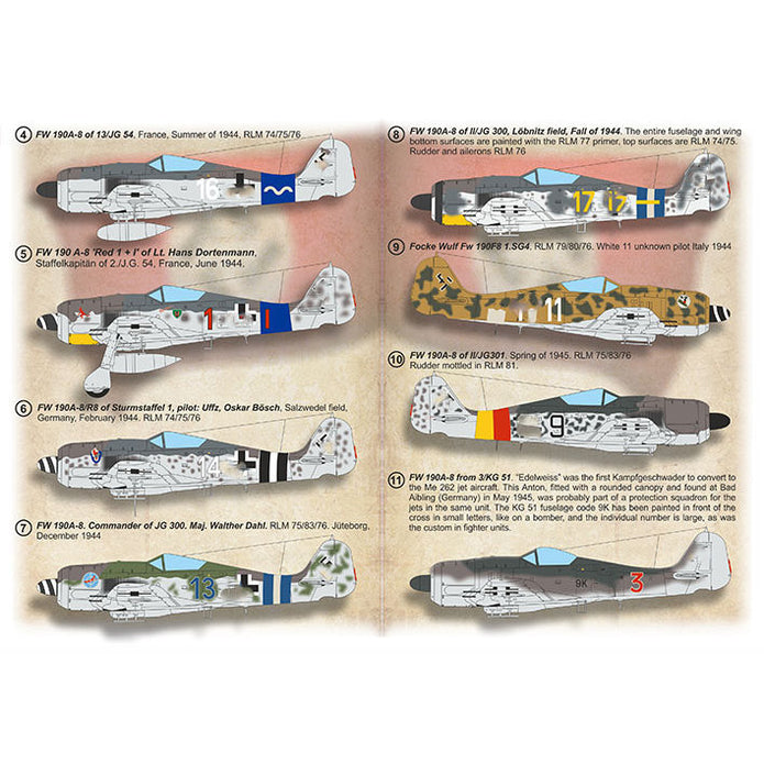 Print Scale 72-487 Decal Focke-Wulf 190A-8 Scale 1:72 for Aircraft Plastic model kit