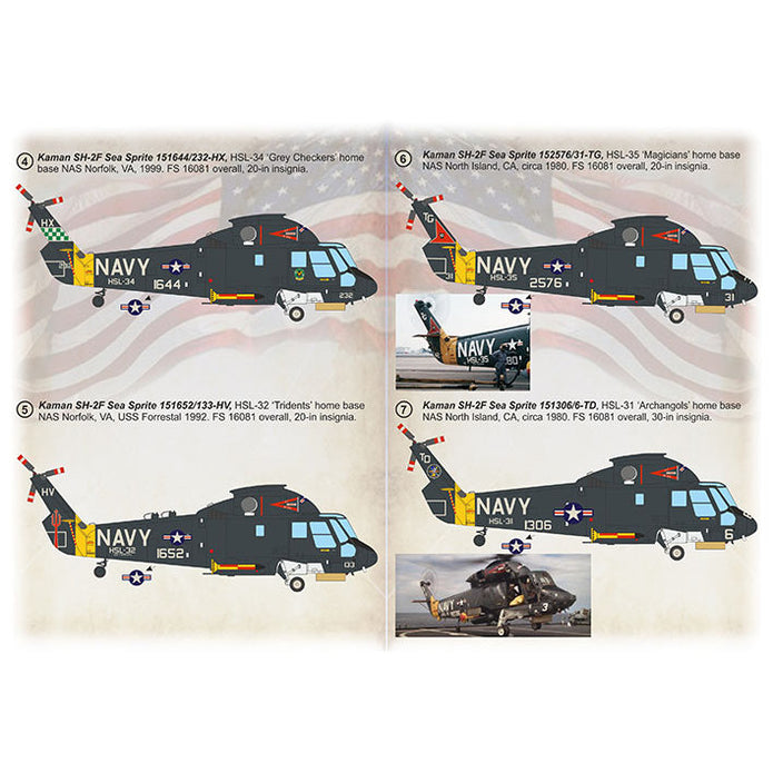 Print Scale 72-488 Decal Kaman Sea Sprite H-2 Scale 1:72 for Helicopter Plastic model kit