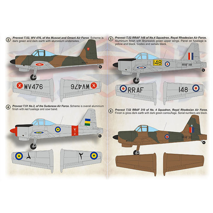 Print Scale 72-491 Decal Persival Provost T.51/52 Scale 1:72 for Aircraft Plastic model kit