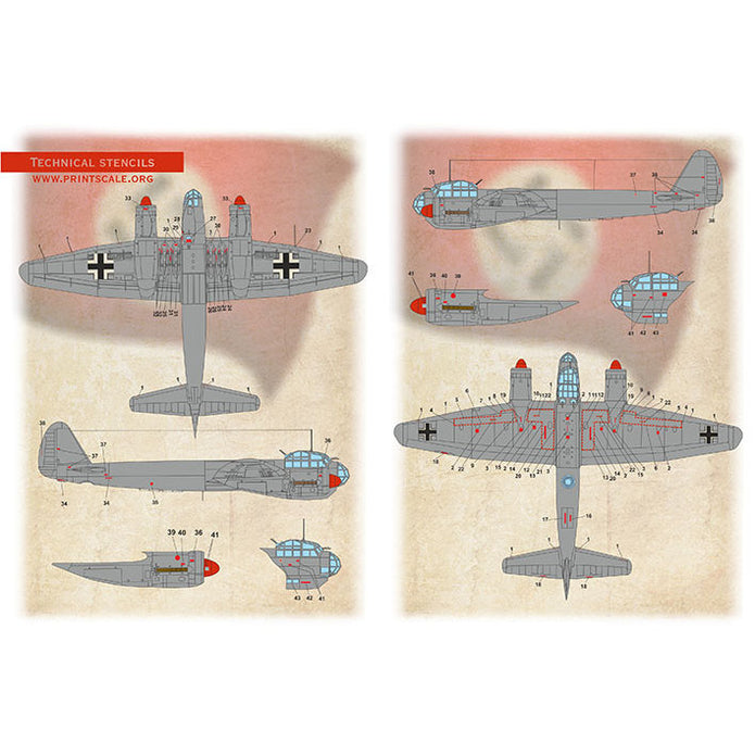 Print Scale 72-492 Decal Junkers Ju 88 Scale 1:72 for Aircraft Plastic model kit