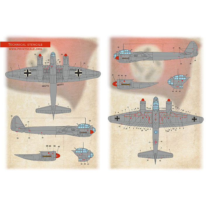 Print Scale 72-492 Decal Junkers Ju 88 Scale 1:72 for Aircraft Plastic model kit