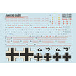 Print Scale 72-494 Decal 1:72 Ju 88 Kampfgeschwader on the Western Fron. The complete set 1.5 leaf