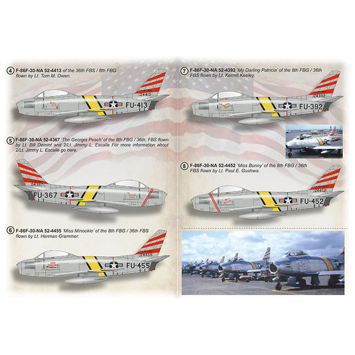 Print Scale 72-495 Decal 1:72 F-86 Sabres of the Fighter Bomber Groups The complete set 2 leaf