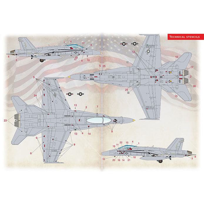 Print Scale 72-500 Decal Hornet FA-18A  Scale 1:72 for Aircraft Plastic model kit