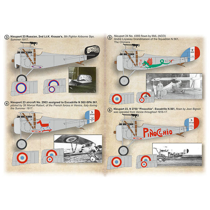 Print Scale 72-510 Decal Nieuport 17-24 Scale 1:72 for Aircraft Plastic model kit
