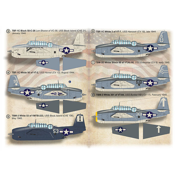 Print Scale 72-511 Decal TBF-TBM Avenger Units of World War II Scale 1:72 for Aircraft Plastic model kit