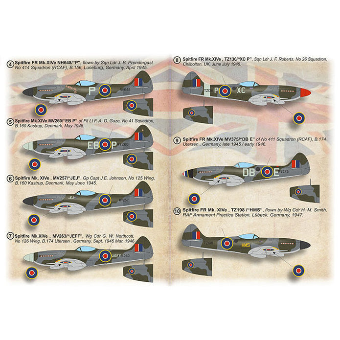 Print Scale 72-516 Decal 1:72 Supermarine Spitfire Mk lV (Low Backs) Over Europe