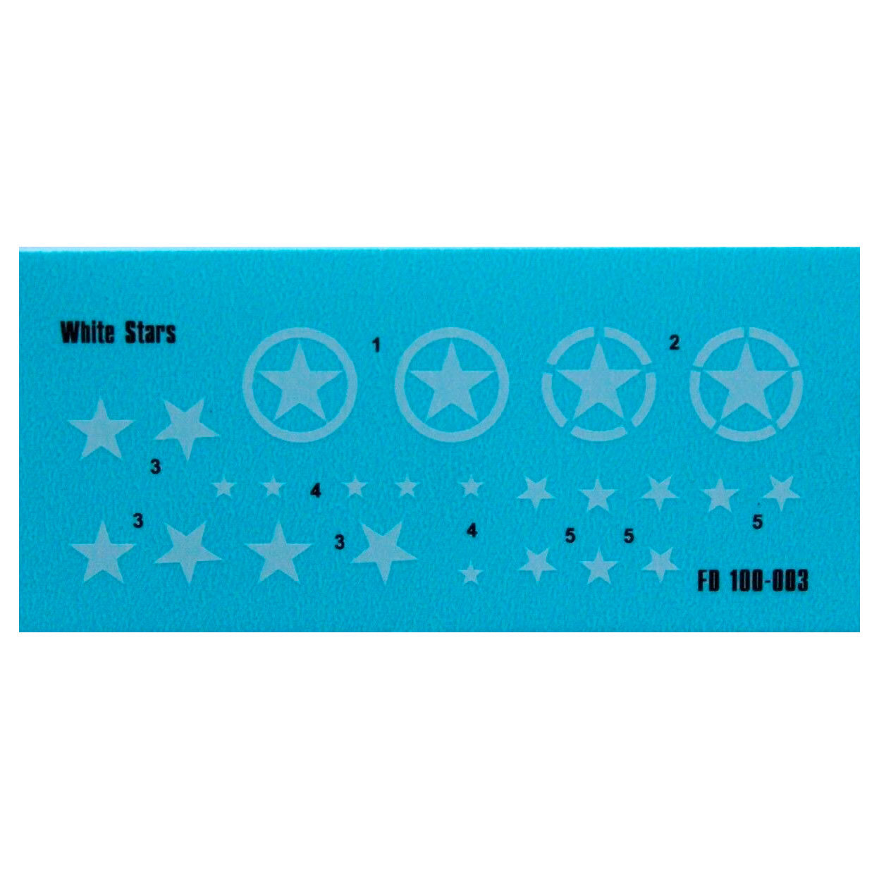 Foxbot 100-003 Decal White Star WW2 military vehicles (Allied stars) Scale 1:100 for Tank Plastic Model Kit
