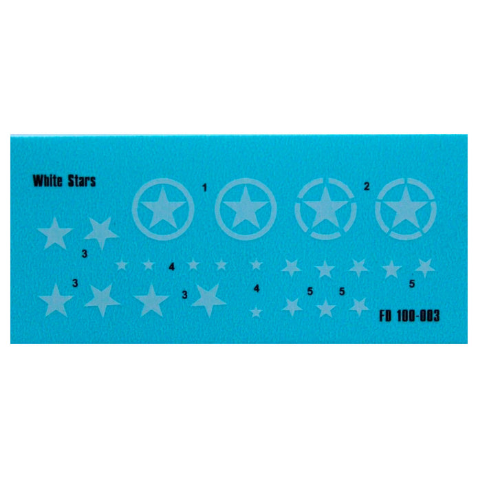Foxbot 100-003 Decal White Star WW2 military vehicles (Allied stars) Scale 1:100 for Tank Plastic Model Kit