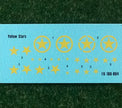 Foxbot 100-004 Decal Yellow Star WW2 military vehicles (Allied stars) Scale 1:100 for Tank Plastic Model Kit