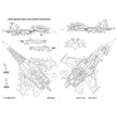 Foxbot 32-005 Decal Numbers for Su-27UBM Ukrainian Air Forces, digital camouflage Scale 1:32 for Aircraft Plastic Model Kit