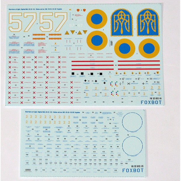 Foxbot 32-013 Decal MiG-29 9-13 Ukrainian Air Forces, digital camouflage Scale 1:32 for Aircraft Plastic Model Kit