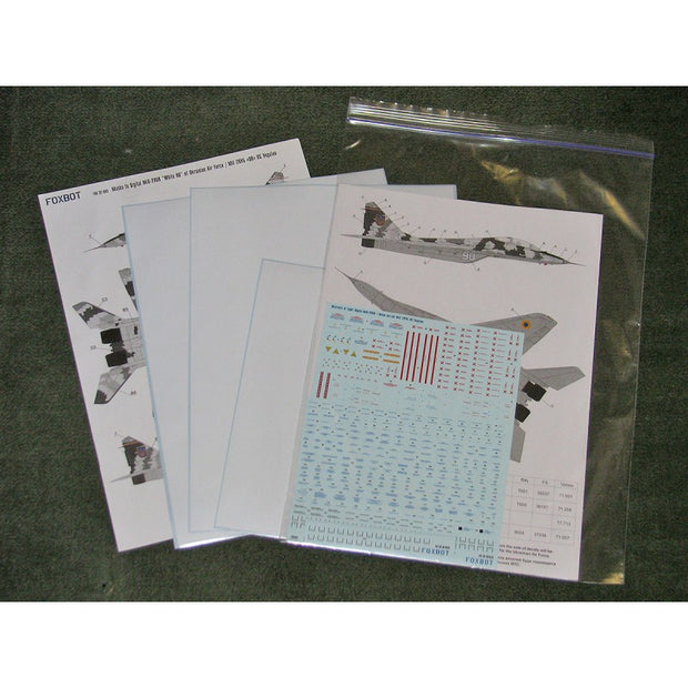 Foxbot 32-014A Decal: Mikoyan MiG-29UB, Ukrainian Air Forces, digital camouflage (decals with masks) Scale 1:32