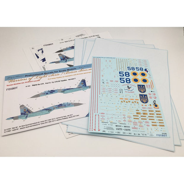 Foxbot 32-033A Decal Su-27P Ukrainian Air Forces, digital camouflage Part 2 (decals with masks) Scale 1:32