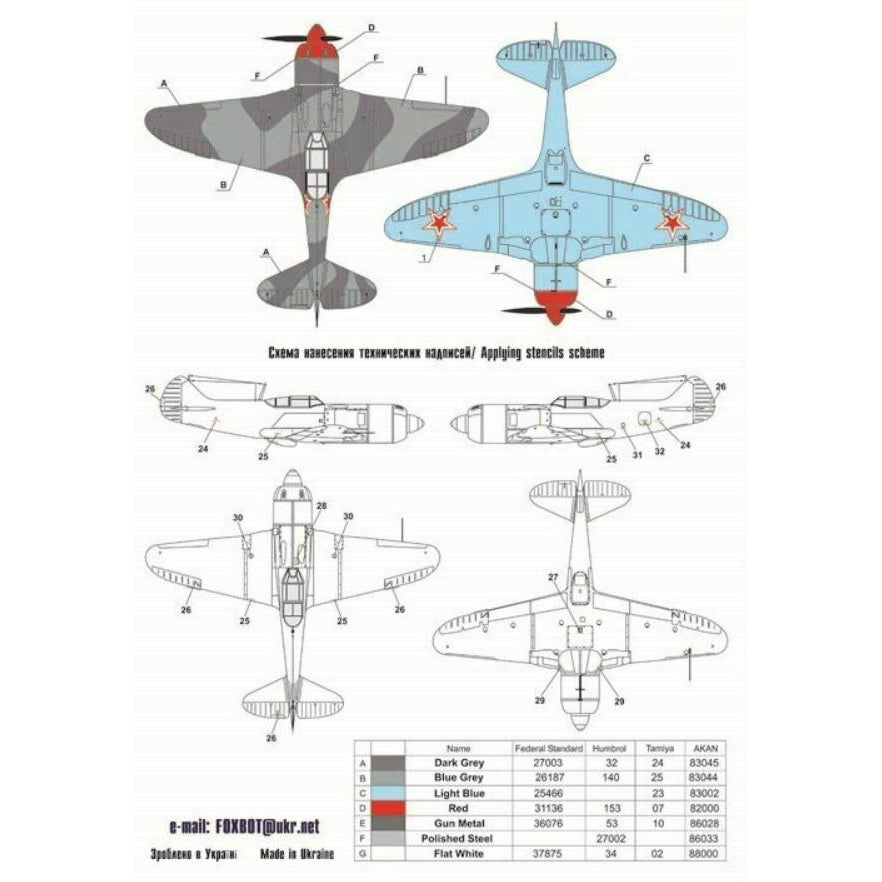 Foxbot 48-005 Decals 