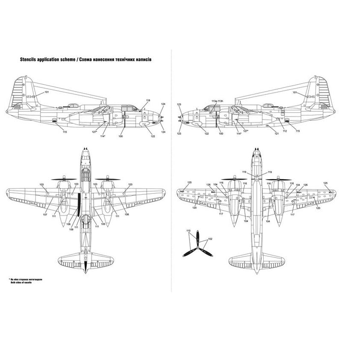 Foxbot 48-019 Decals Douglas A-20 Boston Pin-Up Nose Art and Stencils (Part I) Scale 1:48 for Aircraft Plastic Model Kit