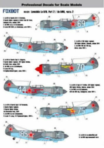 Foxbot 48-024 Decals La-5FN (Part 2) Scale 1:48 for Aircraft Plastic Model Kit
