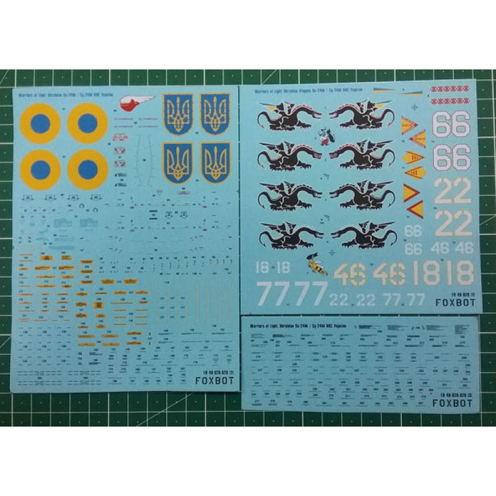 Foxbot 48-028 Decals Su-24M Ukrainian Air Forces, Ukrainian Dragons Scale 1:48 for Aircraft Plastic Model Kit