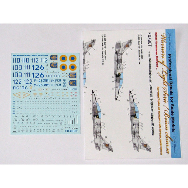 Foxbot 48-052 Decals Ukrainian Digital Albatrosses: L-39C/M/M1 Albatros, Ukrainian Air Forces Scale 1:48