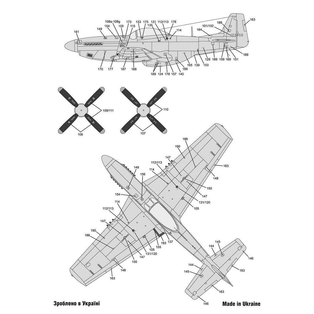 Foxbot 48-060A Decals North American P-51 Mustang, 