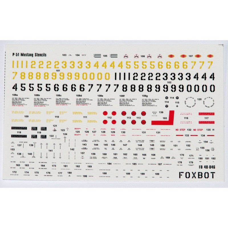 Foxbot 48-060 Decals North American P-51 Mustang, 