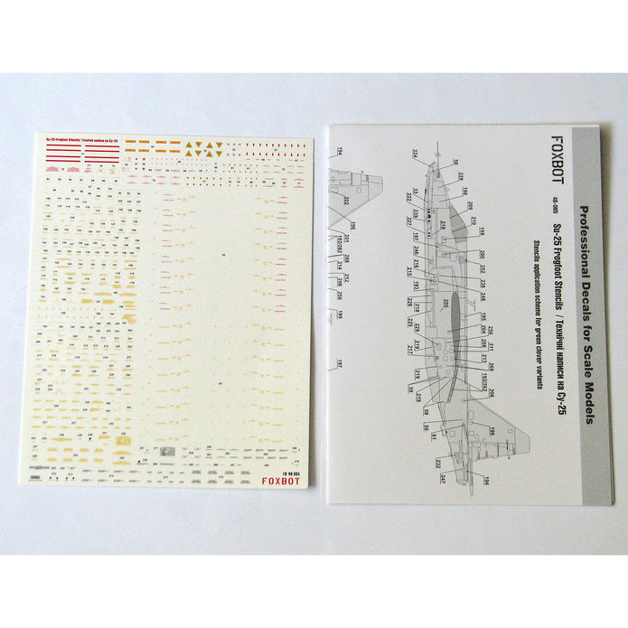 Foxbot 48-065 Decals Stencils for Su-25 Ukrainian Air Forces Scale 1:48 for Aircraft Plastic Model Kit