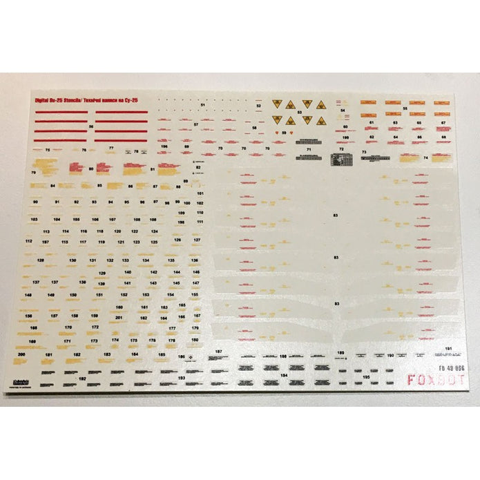 Foxbot 48-066 Decals Stencils for Digital Su-25 Ukrainian Air Forces Scale 1:48 for Aircraft Plastic Model Kit