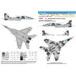 Foxbot 48-086A Decals Ukrainian Digital Falcons: MiG-29 (9-13) with masks Scale 1:48 for Aircraft Plastic Model Kit