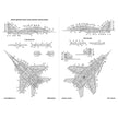Foxbot 48-086A Decals Ukrainian Digital Falcons: MiG-29 (9-13) with masks Scale 1:48 for Aircraft Plastic Model Kit