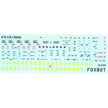 Foxbot 72-012 Decals Stencils for North American B-25C/D/J Mitchell Scale 1:72 for Aircraft Plastic Model Kit
