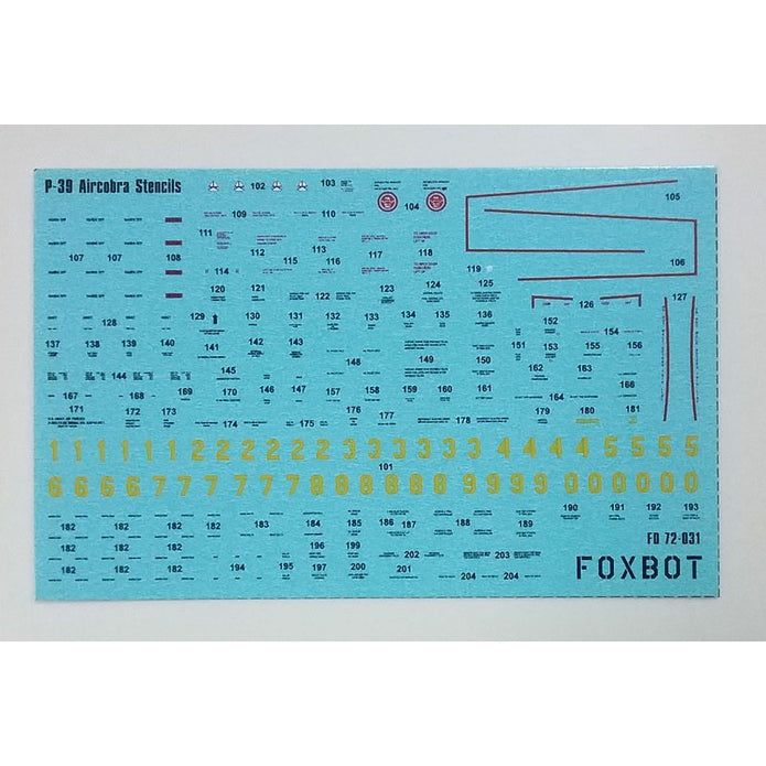 Foxbot 72-014 Decals Red Snake: Soviet Bell P-39 Airacobras Scale 1:72 for Aircraft Plastic Model Kit