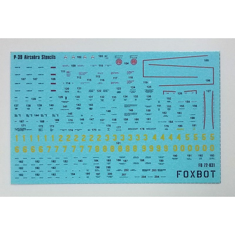 Foxbot 72-014 Decals Red Snake: Soviet Bell P-39 Airacobras Scale 1:72 for Aircraft Plastic Model Kit