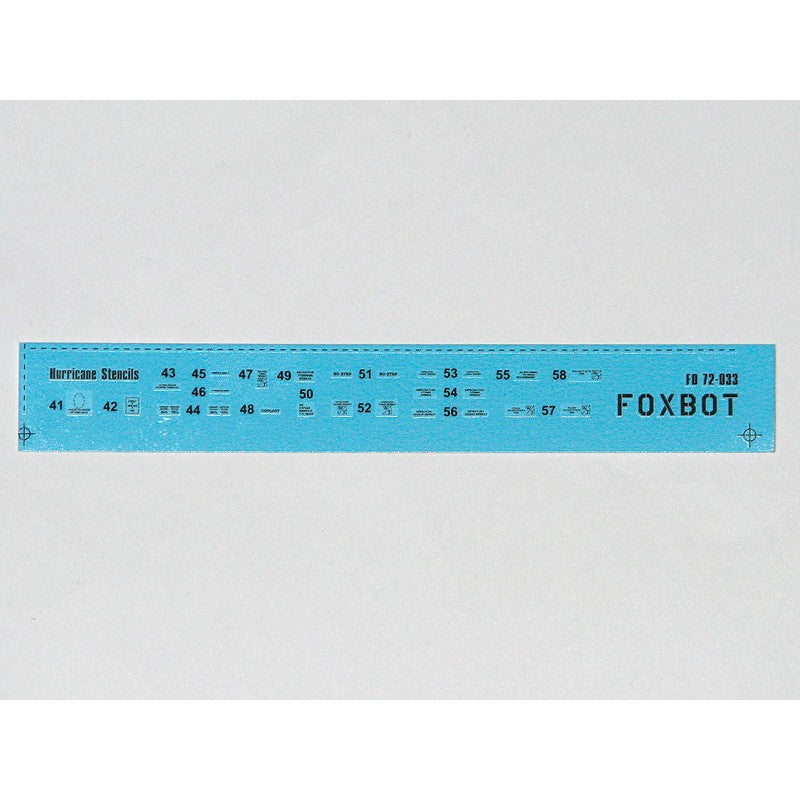 Foxbot 72-033 Decals Stencils for Hawker Hurricane Scale 1:72 for Aircraft Plastic Model Kit