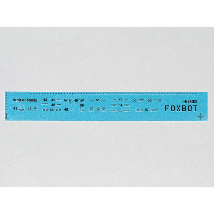 Foxbot 72-033 Decals Stencils for Hawker Hurricane Scale 1:72 for Aircraft Plastic Model Kit
