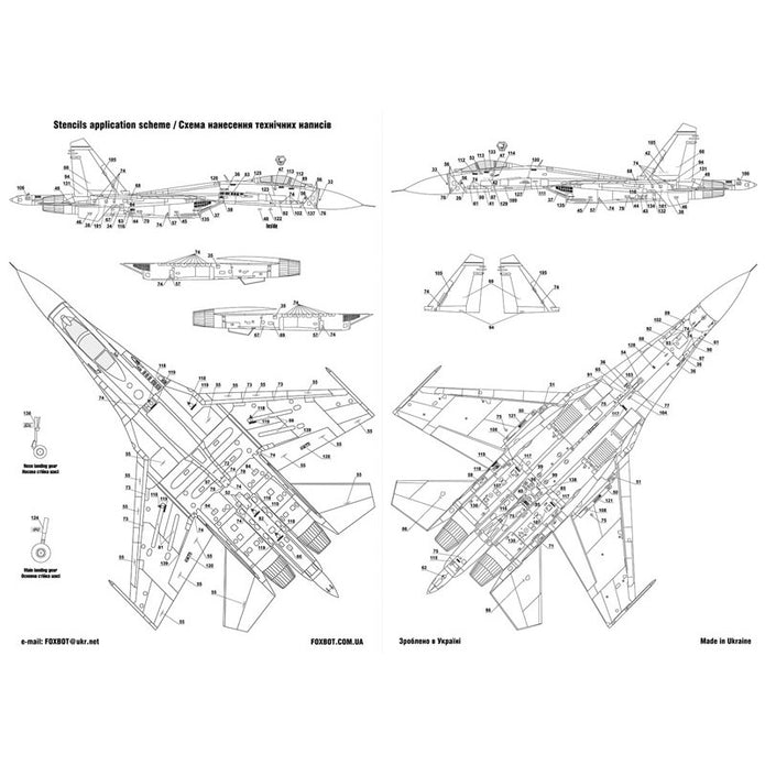 Foxbot 72-037 Sukhoi Su-27 with Name, Ukranian Air Forces, digital camouflage Scale 1:72 for Aircraft Plastic Model Kit