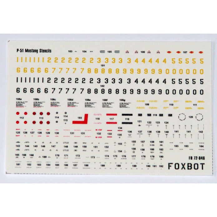 Foxbot 72-052 Decals U.S.A.F. North American P-51 Mustang Nose Art and Stencils (Part 2) Scale 1:72
